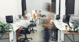 Die Bewegung in einem Büro Die Bewegung in einem Büro